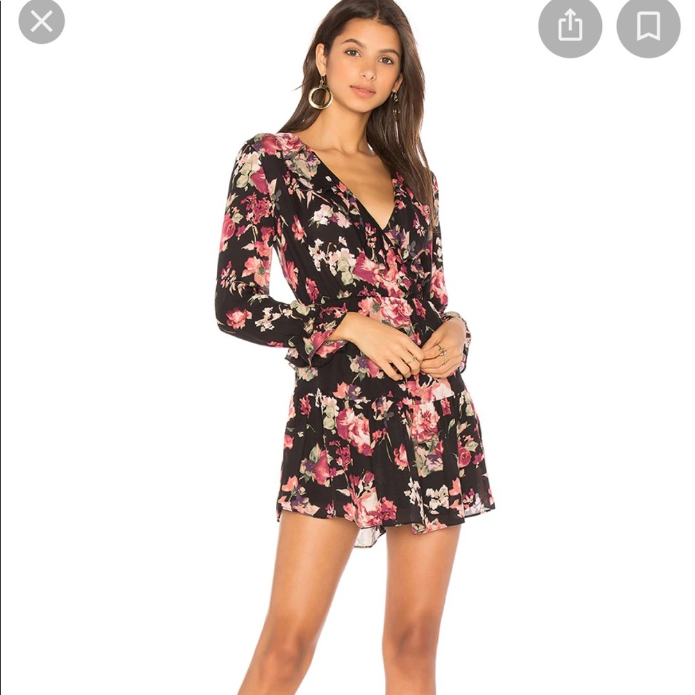 Joie Joado Floral Pattern Ruffle Dress SZ. XS